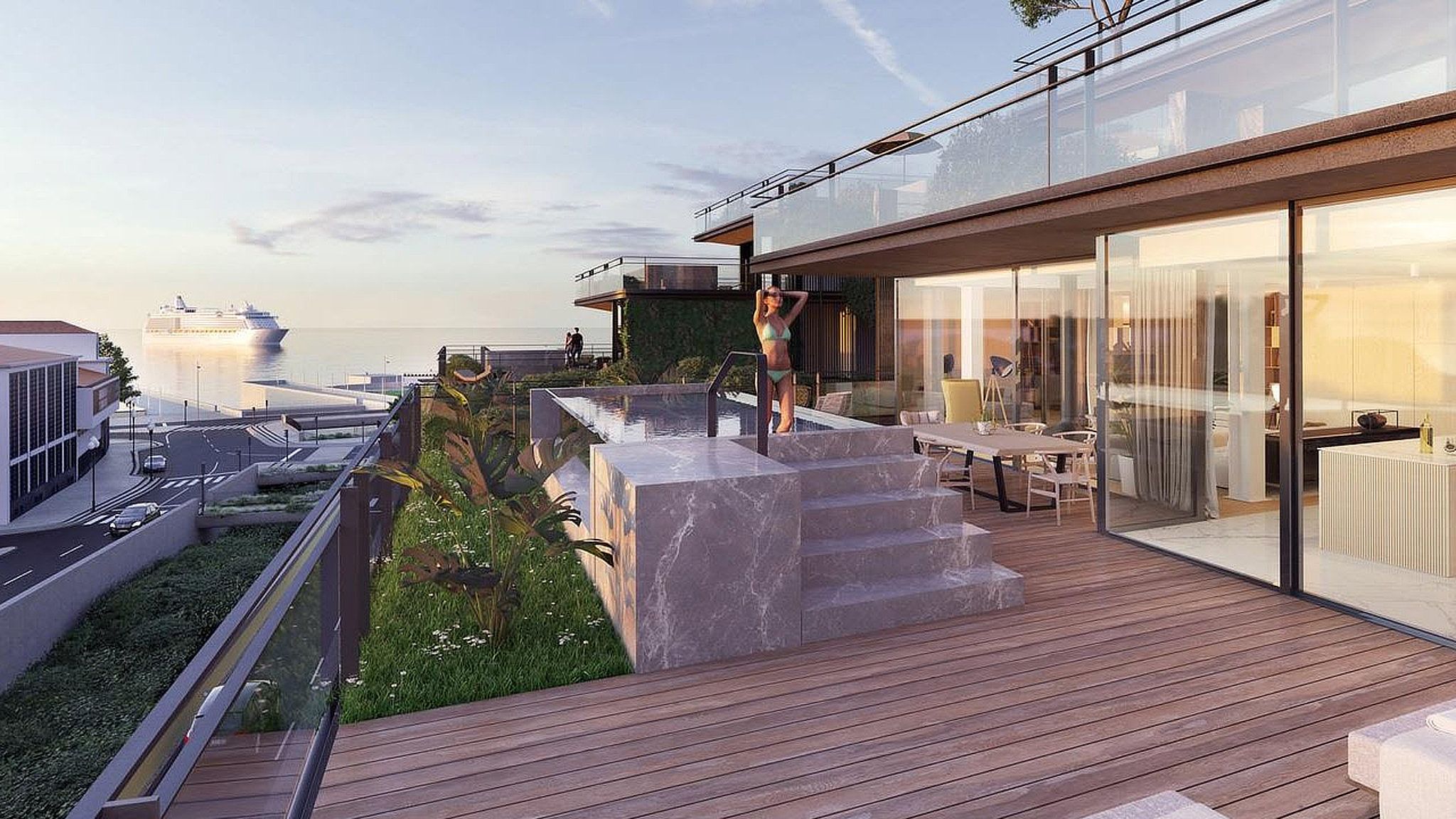 M631 Pool und Terrasse