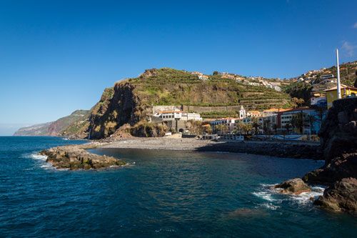Ponta do Sol seen from the sea